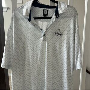 FootJoy White and Blue Men's Golf Shirt- Grayhawk golf club